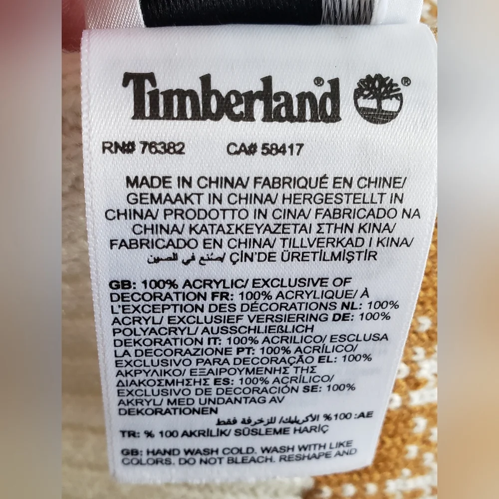 NWOT Timberland Women's Plaid Scarf in Wheat